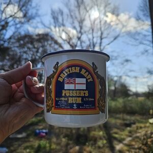 Enamel Mug British Navy Pusser's Rum Royal Navy Traditional Toasts Enamelware